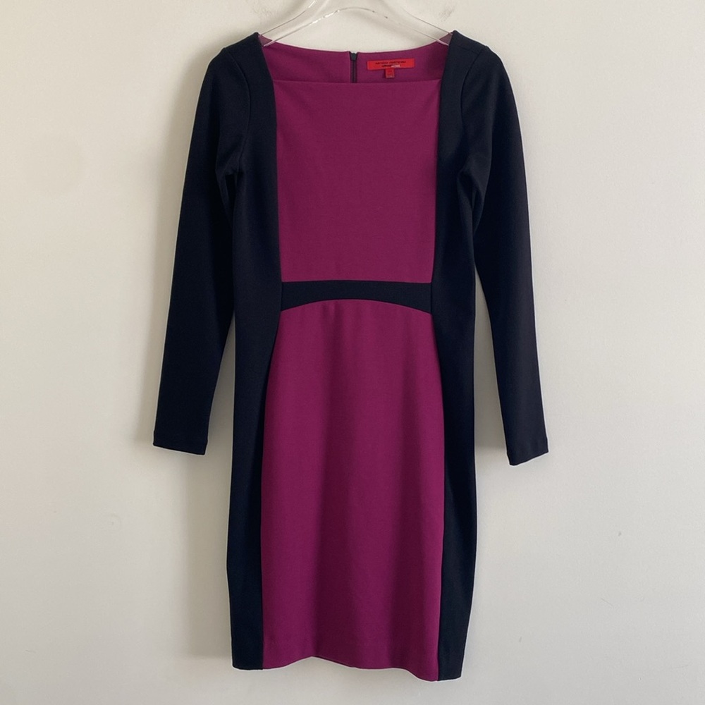 Narciso Rodriguez Long Sleeve Square Neck Midi Dress
